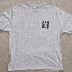 Vintage Champion gray logo t-shirt XL